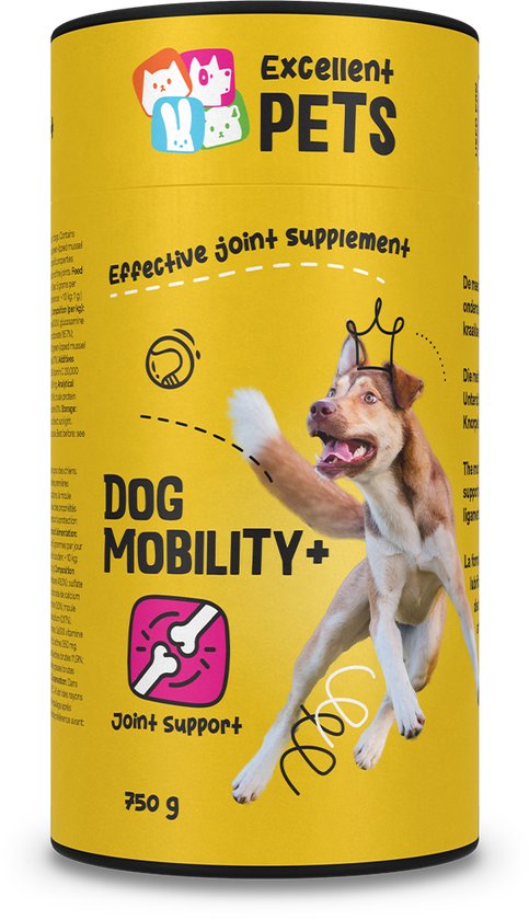 Excellent Dog Mobility Plus aanvullend diervoeder voor pezen kraakbeen en gewrichten 750 gram